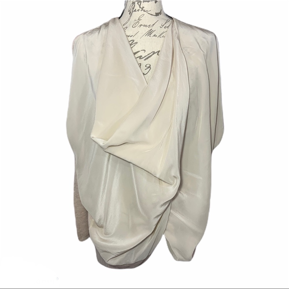 All Saints Wrap Light Weight Sweater Soft Pink S